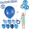 140PCS Blue Balloons Set, 12" Party Balloons Large Latex Balloons Garland Arch Kit for Birthday Party Decorations